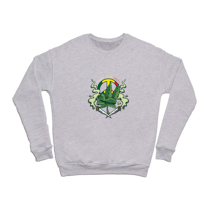 Hemp Grass Cannabis Pothead 420 Joint Pothead Weed Chill Design Crewneck Sweatshirt