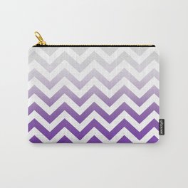 PURPLE FADE TO GREY CHEVRON Carry-All Pouch