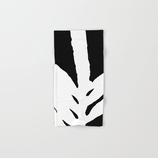 Green Fern White and Black Hand & Bath Towel