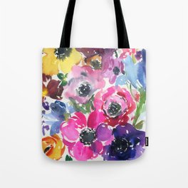 rainbow floral pattern N.o 5 Tote Bag