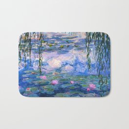 Water Lilies Monet Badematte | Painting, Pop Art, Lake, Nature, Colorful, Landscape, Claudemonet, Oil, Waterliliesseries, Pink 