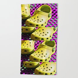 Pop Art Crocs By Sharon Cummings Beach Towel