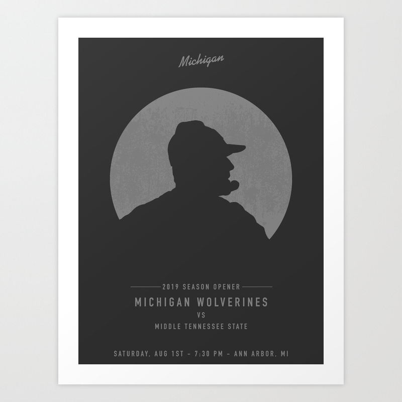 Michigan Wolverines Game Day Poster Week 1 Art Print By Adamgoyette Society6