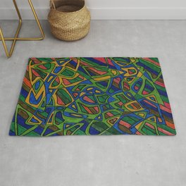 Abstract Celtic Greeness Area & Throw Rug