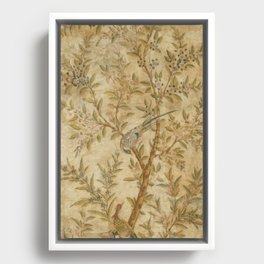 Antique 18th Century Gold Chinoiserie Garden Fresco Framed Canvas