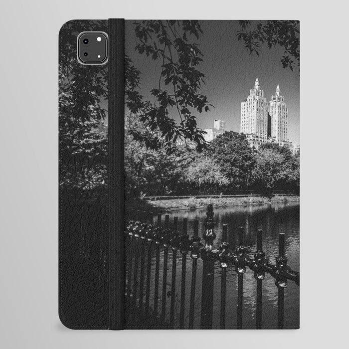 Central Park in New York City black and white iPad Folio Case
