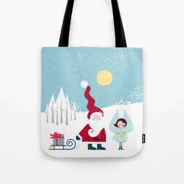 Santa and the little Angel Tote Bag