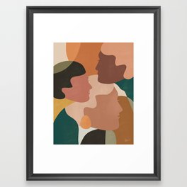 Faces and seasons Framed Art Print
