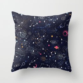 Space Galaxy Throw Pillow