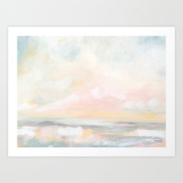 Rebirth - Pastel Ocean Seascape Art Print