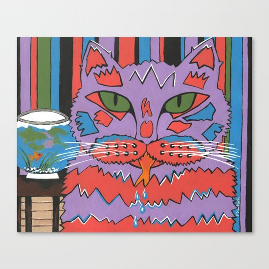 Cat Attack Canvas Print