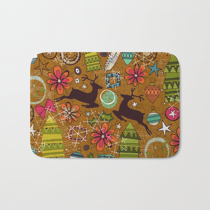 joyous jumble gold Bath Mat