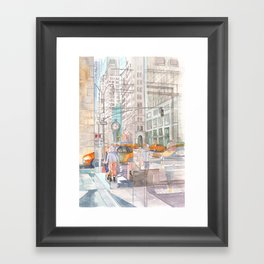 Reflection in the New York City windows II Framed Art Print