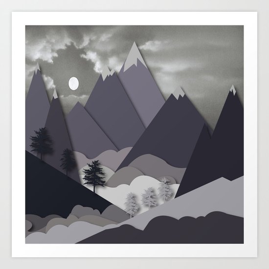 Night Mountains No. 24 Art Print