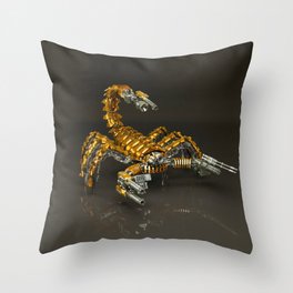 Mad scorpion Throw Pillow