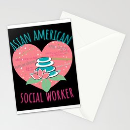 Asian American Social Worker Swag BLCK Stationery Card