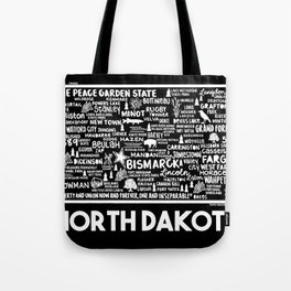 North Dakota Map  Tote Bag
