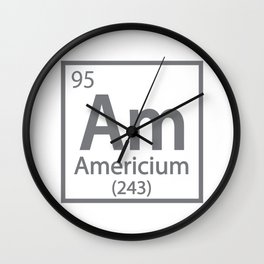 Americium - American Science Periodic Table Wall Clock