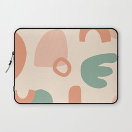 Abstract Shapes on Cream Laptop Sleeve