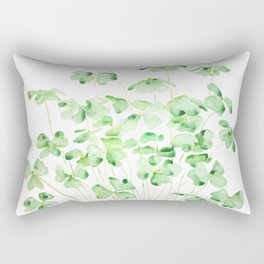 green clover leaf  watercolor arts 2021 Rectangular Pillow