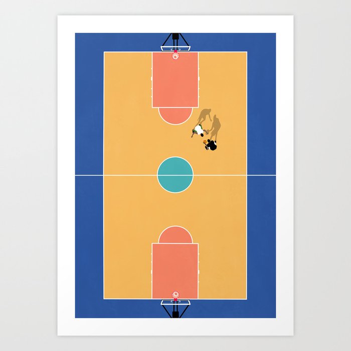 Street Basketball From Above  Art Print