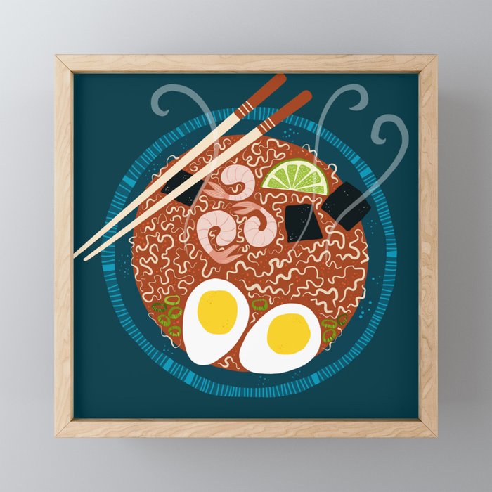 Ramen Noodles for Lunch Framed Mini Art Print