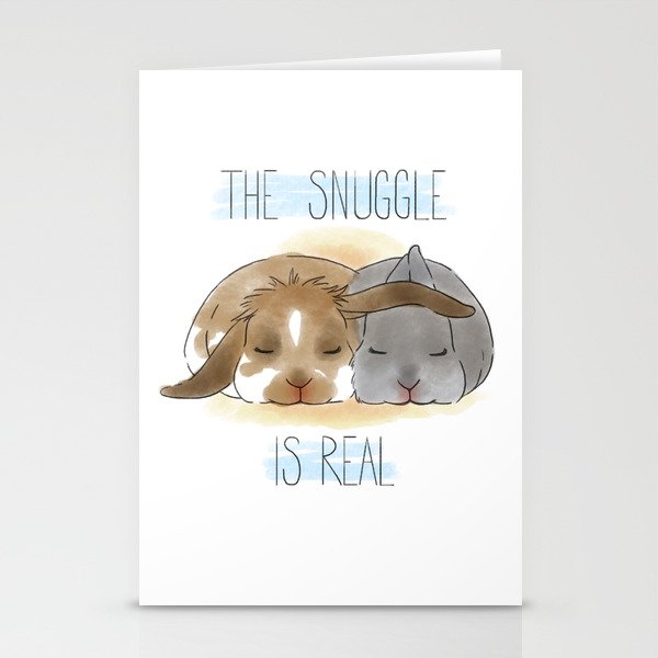 The Snuggle is Real Stationery Cards
