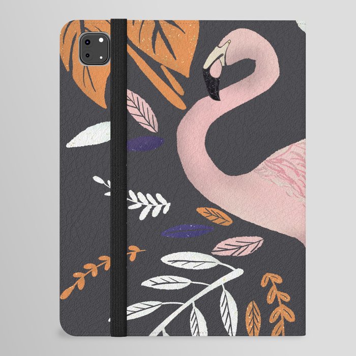 Flamingo love, jungle theme, pink flamingo iPad Folio Case
