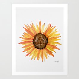Watercolor Sunflower Art Print