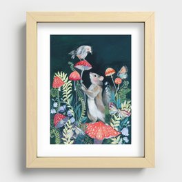 Mushroom garden Recessed Framed Print