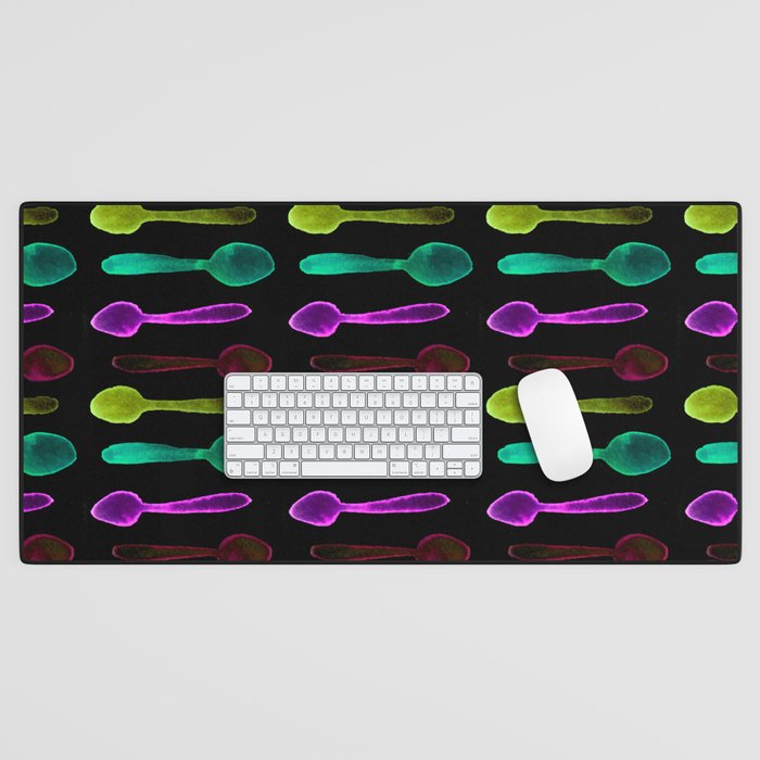 Colorful X-ray Spoons! Desk Mat