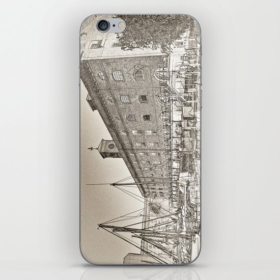 St Katherine's Dock London sketch iPhone & iPod Skin