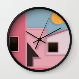 Turning Pink Wall Clock