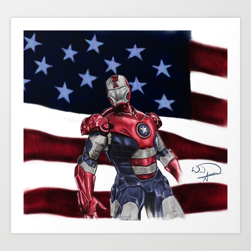 Iron Patriot Art Print By Tazmatic Society6