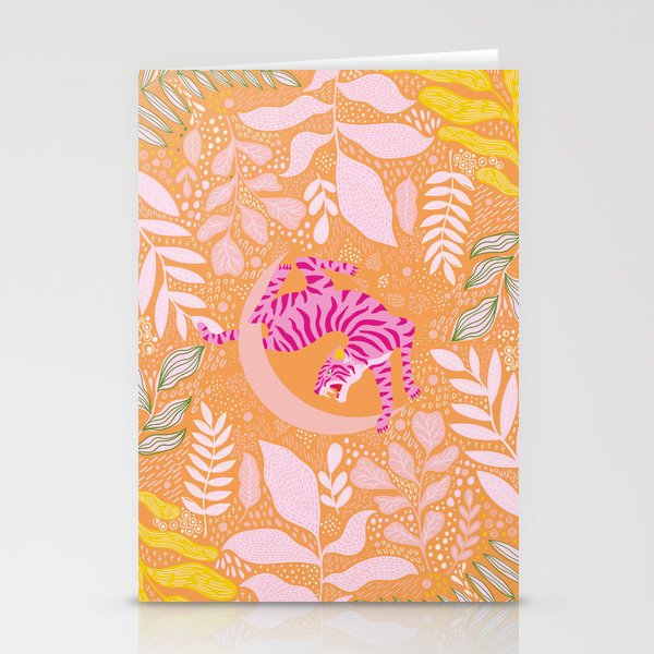 Tiger Moon in Tangerine Stationery Cards