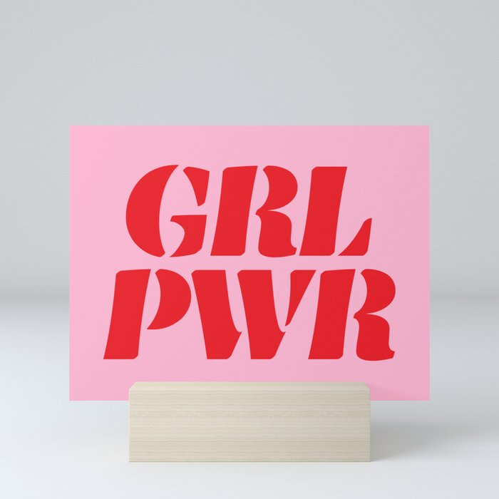 Girl Power GRL PWR Mini Art Print