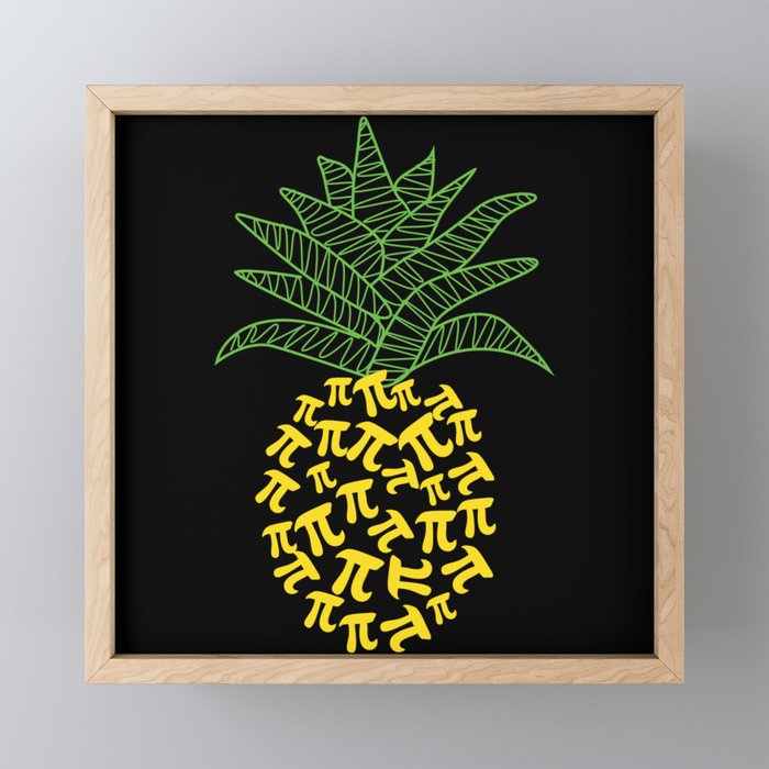 Pi-Neapple Pineapple Framed Mini Art Print