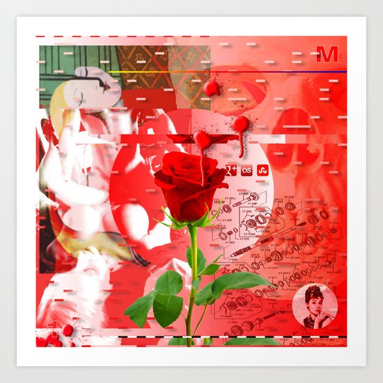 Forget It < The NO Series (Red) Art Print