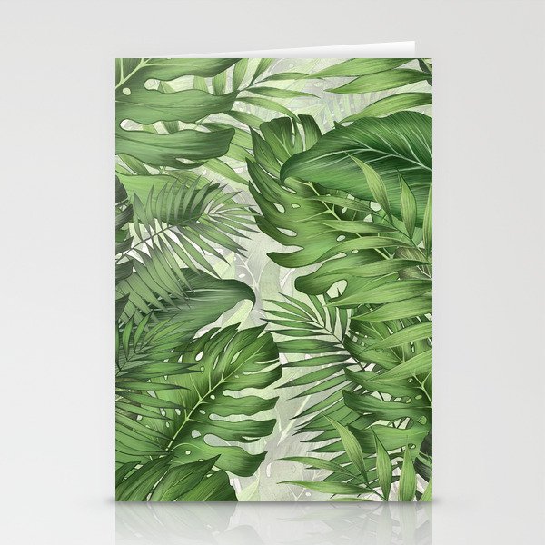 Tropical Jungle Leaf Botanical Stationery Cards