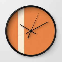 Apricot white line Wall Clock
