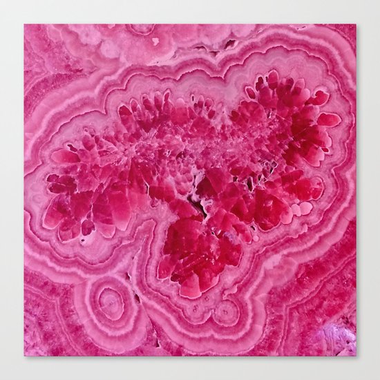 Pink Agate Mineral Gem Treasure Canvas Print