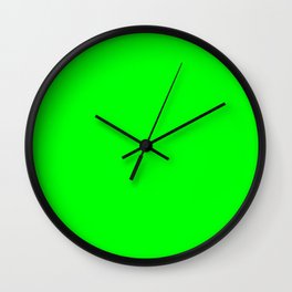 Monochrom green 0-255-0 Wall Clock