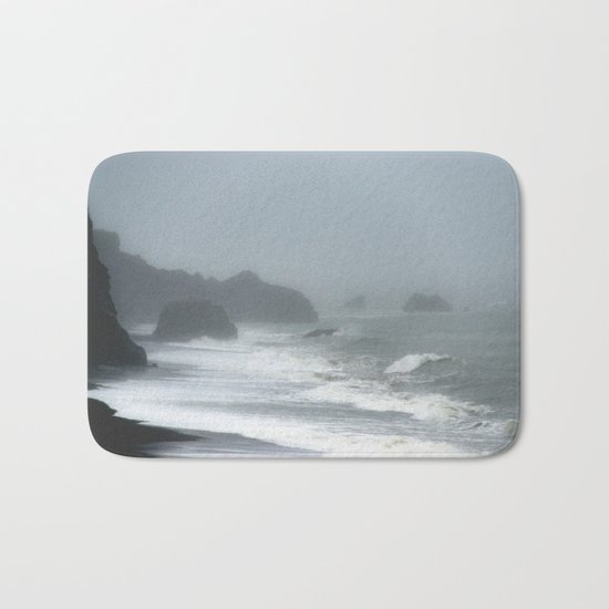 Pacific Northwest Beach Storm Bath Mat