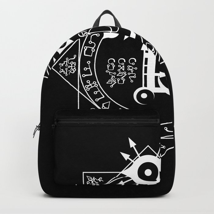 Invisible Sun Symbol on Black Backpack