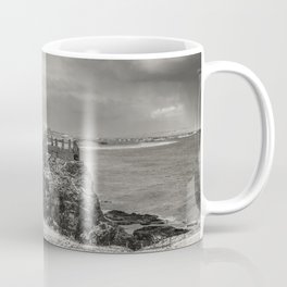 Old Dunluce Coffee Mug | Photo, Seascape, Ruin, Seaside, Digital, Portrush, History, Cliff, Snow, Rocks 