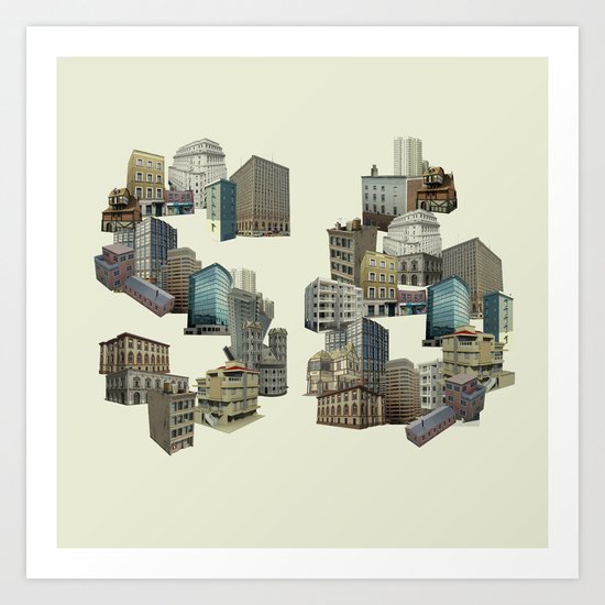 Artitecture colour Art Print