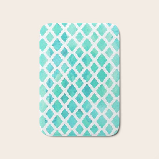 Blue pattern Bath Mat