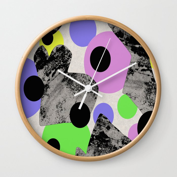 Pastels and Textures Wall Clock