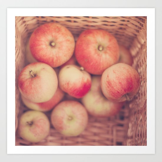 Basketful of Apples Art Print