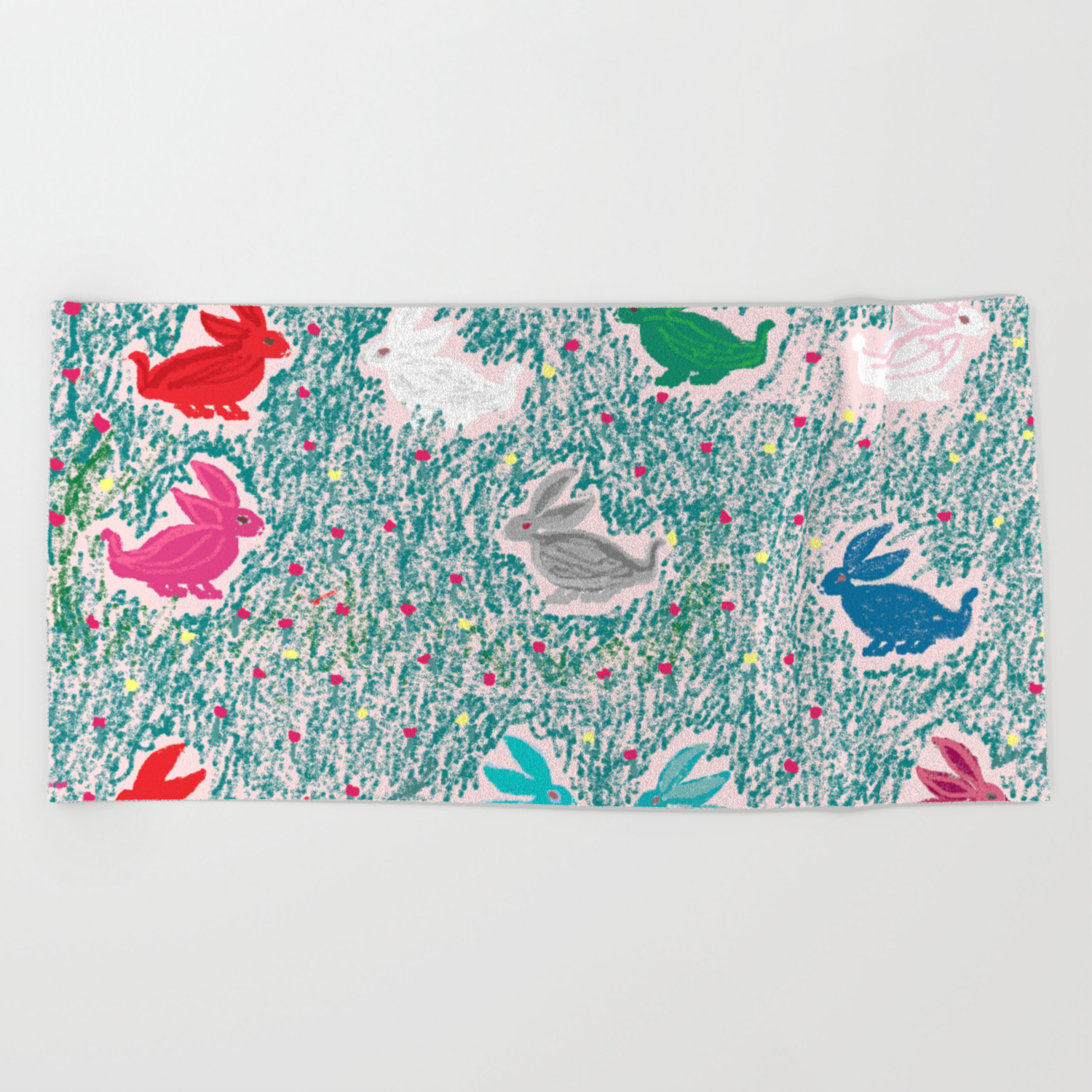 Painting For Kids The Hares Beach Towel By Mar297 Society6